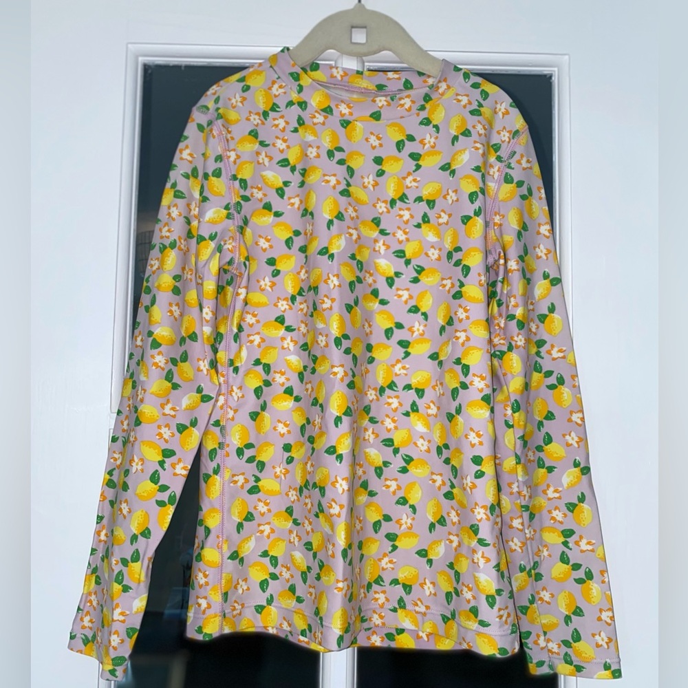 long sleeve rash guard with lemons